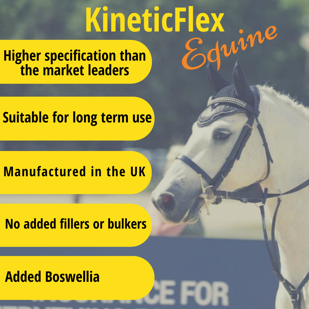 KineticFlex Equine. Highest Spec joint supplement available in the UK. With added Boswellia.